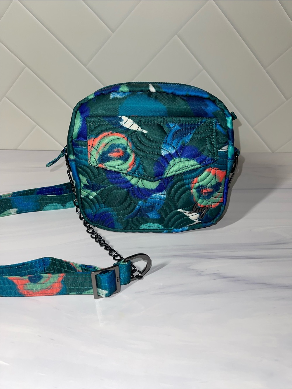 Lug Swing Mystic Bloom Forest Crossbody - gently used